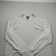 Polo Ralph Lauren Sweater Mens XL Gray Long Sleeve Pullover Pony