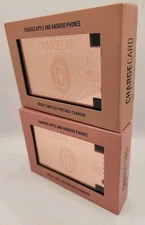 NEW Aquavault Credit Card Size 2300mAh Portable Charger. Pink. Lot of 2