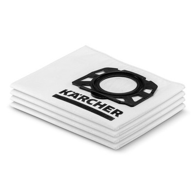 Karcher Filter Fleece Bags 4 Pack, Compatible with Bags, White 