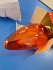 Satco S3366 25W AMBER F15 CC-9 Medium Base  DECORATIVE BULB Flame