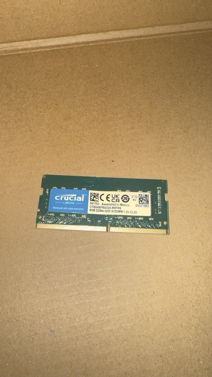 Crucial 8GB DDR4-3200 SODIMM Laptop Memory RAM CT8G4SFRA32A