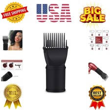 Blow Dryer Comb Attachment, Black Brush Attachments for Hair Dryer Concentrat...