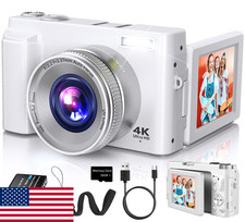 4K Digital Camera for Photography Vloggers - 48MP, Autofocus, 16X Zoom, Flip Scr