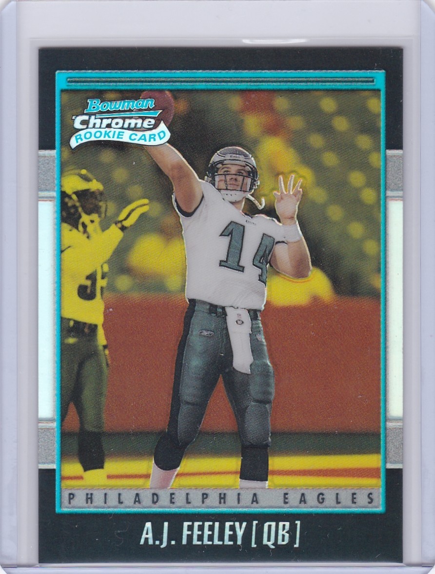 AJ Feeley Bowman Chrome #115 Gold Refractor