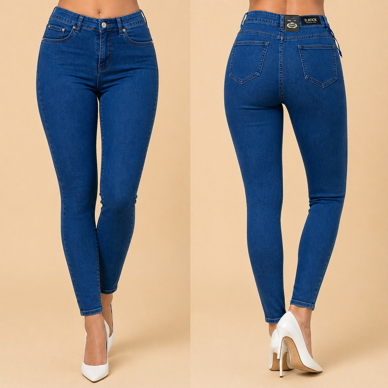 Closeout Sale Lot of 8 PCS Women's Blue Skinny Jeans Denim Pants Wholesale Bulk image 6