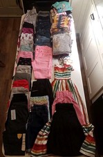 Huge Girls 57 pc Clothing LOT Size 10, 10-12, 12 -Shirts, Jeans, Leggins, Shorts