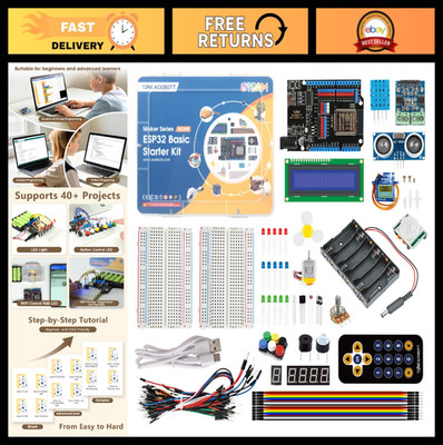 ESP32 Beginner Electronics Kit - STEM Learning, Arduino & Python Compatible, 96P