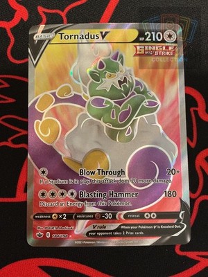Tornadus V 184/198 Ultra Rare Chilling Reign Pokemon Lightly Played