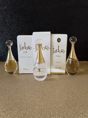 Dior jadore edp & jadore  l'or essence de parfum & jadore Intense parfum mini