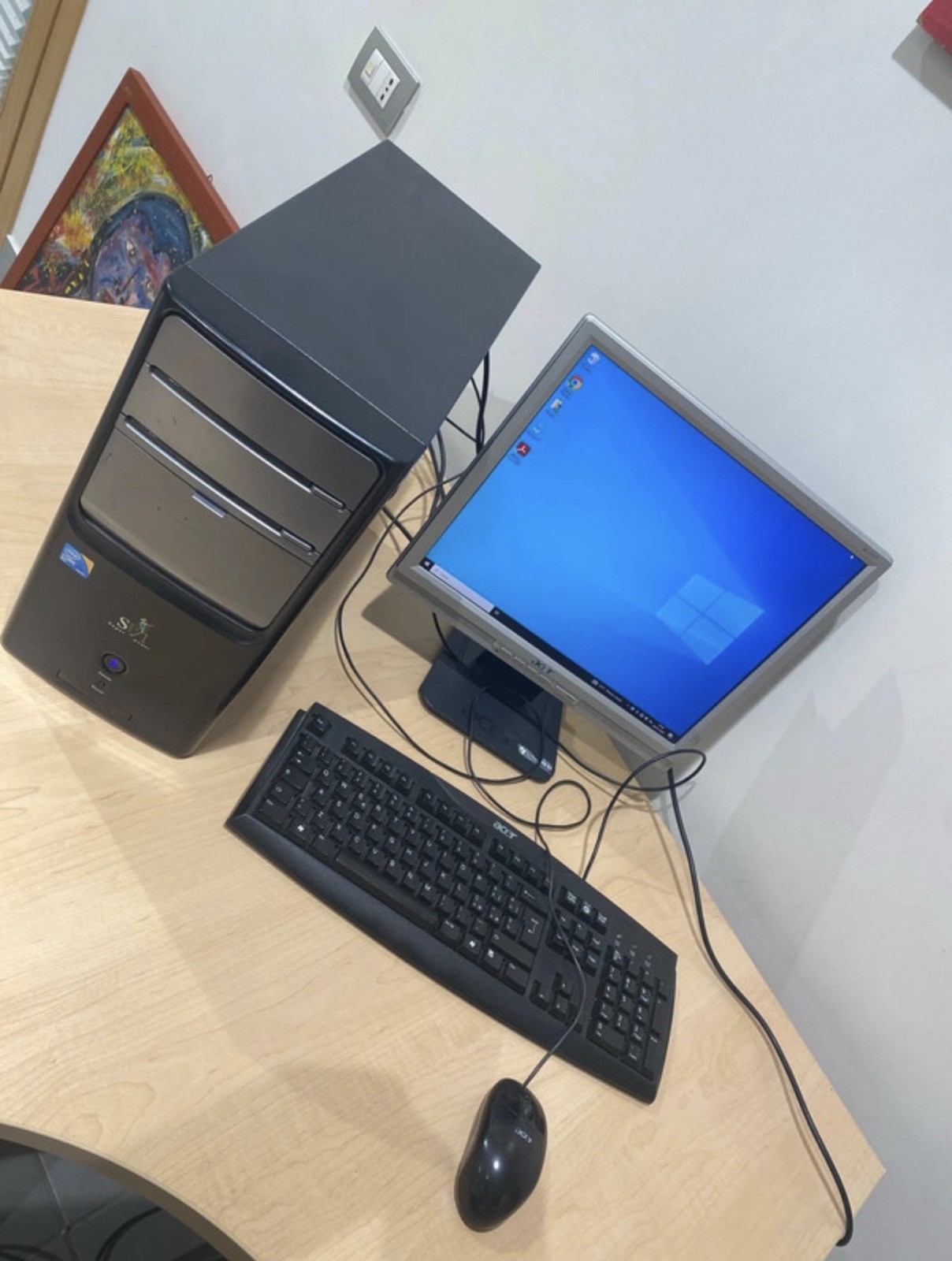 Pc Desktop Completo Monitor Acer Intel core 2 duo Ssd 240 gb 4 gb ram