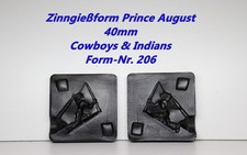 Nr.206 - Prince August Zinn Gießform, Zinngießen, Zinngußform - Indianer, Cowboy