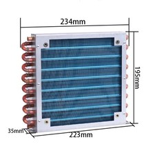 Refrigerator Freezer Aluminum Fin Copper Tube Heat Exchanger with Fan 79 Bytes
