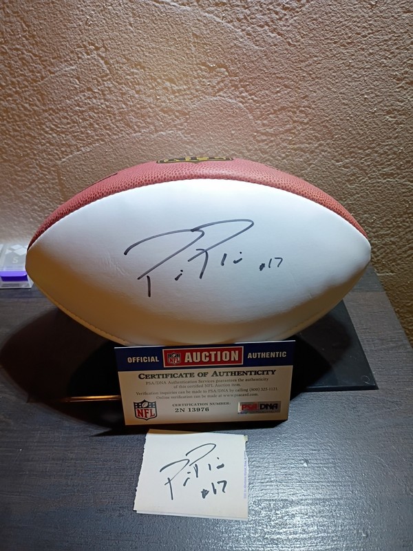 Phillip Rivers Autographed Duke White Panel Football   SD Chargers PSA Authentic