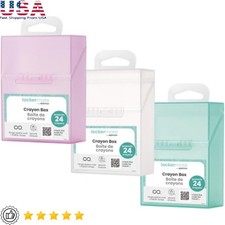 Durable Moisture Resistant Crayon Storage Box 24 Pieces Organized Supplies New