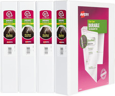 Durable View 3 Ring Binders for Home School Supplies, Office Supplies, or Home O