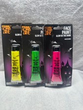 Spook Zone Face Paint Yellow Green Pink Glow In The Dark New In Package NIP
