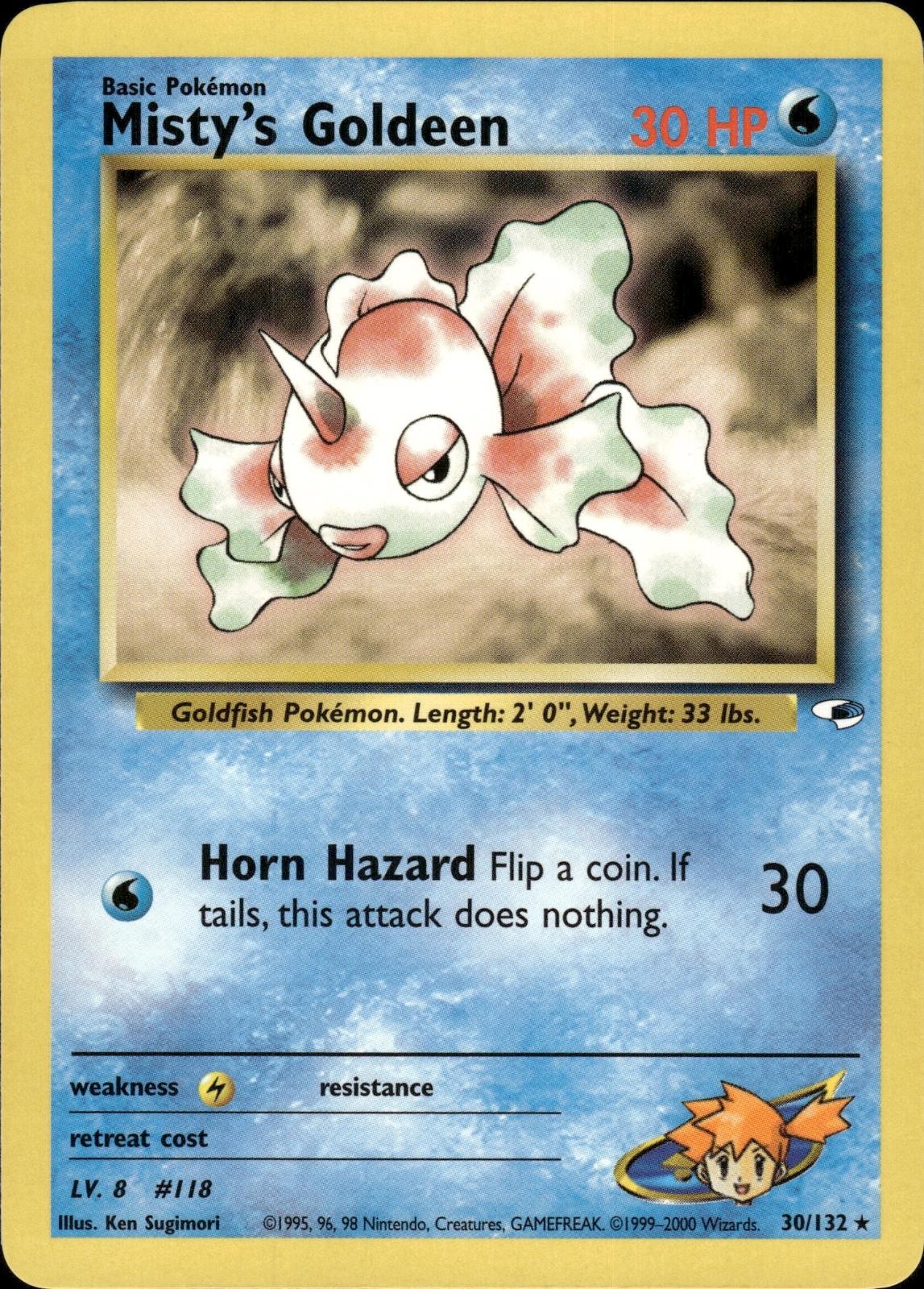 Pokemon Gym Heroes Rare Misty's Goldeen 30/132 - Near Mint (NM)