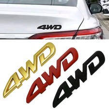 1x 3D 4WD Logo Metal Sticker Emblem Badge Decal Vehicle Car Exterior Accessories
