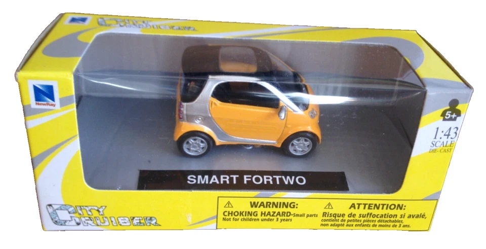 SMART FORTWO For Two scala 1/43 auto metallo NEWRAY NEW RAY NEW-RAY macchinina g - Immagine 3 di 4
