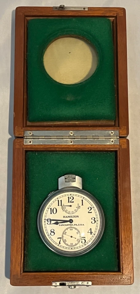 CRONÓMETRO MODELO HAMILTON 1941 NAVY OFICINA DE BARCOS CON AMBAS CAJAS Foto 4 de 4