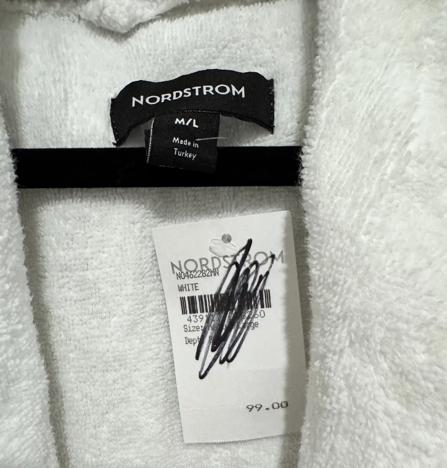 Bata de algodón blanca para mujer NORDSTROM Everyday talla M/L *ver defecto Foto 4 de 4