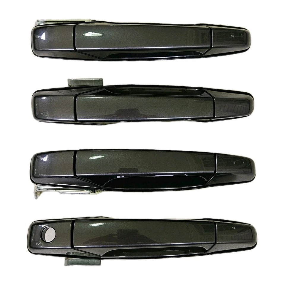 Juego de 4 manijas de puerta de carbón OEM de fábrica para Chevrolet Silverado GMC Sierra 2007-2013 Foto 2 de 4