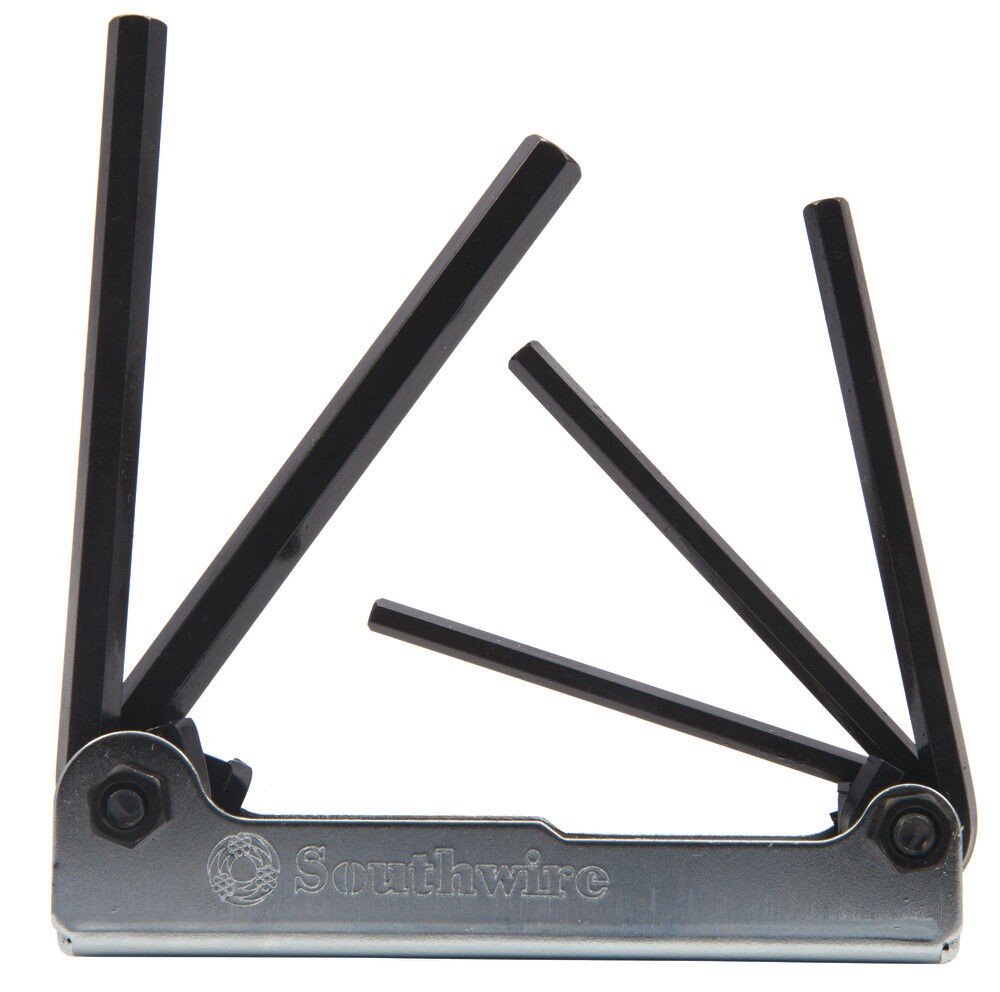 Southwire 5-Piece Steel Body Folding Hex Key Set 3/16In  3/8In