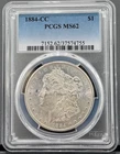 1884 CC Morgan Silver Dollar $1 PCGS MS 62, Semi-Key Date, No Reserve Auction