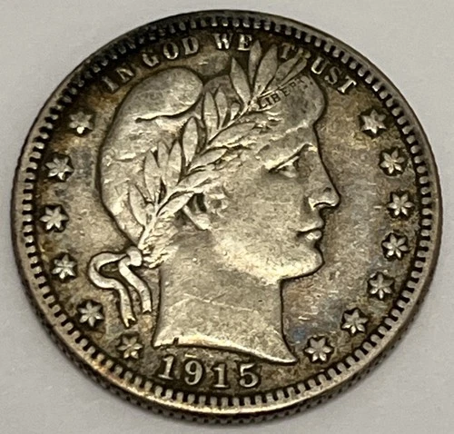 1915 S 25c BARBER QUARTER DOLLAR SILVER COIN (1)