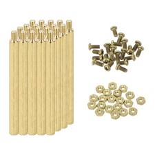 20 Set M2 Male Brass Hex Spacer Standoffs Screws Nuts 0.87"L Spacer for PCB