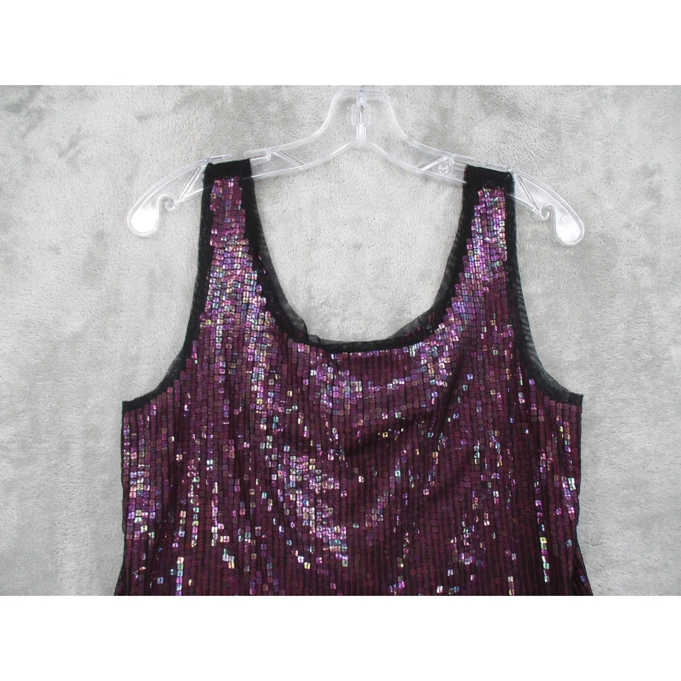 Blusa Yansi Fugel Mujer Mediana Malla Tanque Lentejuelas Hada Grunge Fiesta Vacaciones Foto 3 de 4