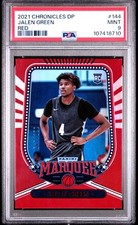 2021 PANINI CHRONICLES DRAFT PICKS RED #144 JALEN GREEN 129/149 PSA 9
