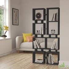 LIBRERIA BIFACCIALE SEPARè 8 CUBI ANTRACITE SCAFFALE MODERNO 79x24x166,5 h CM