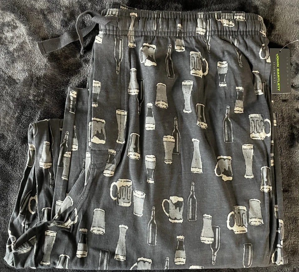 Мужские пижамные брюки John Bartlett Statements Grey Beer с карманами размер XL - Изображение 2 из 4