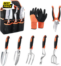 Garden Tools Set, 8 Piece Gardening Tools Set with Non
