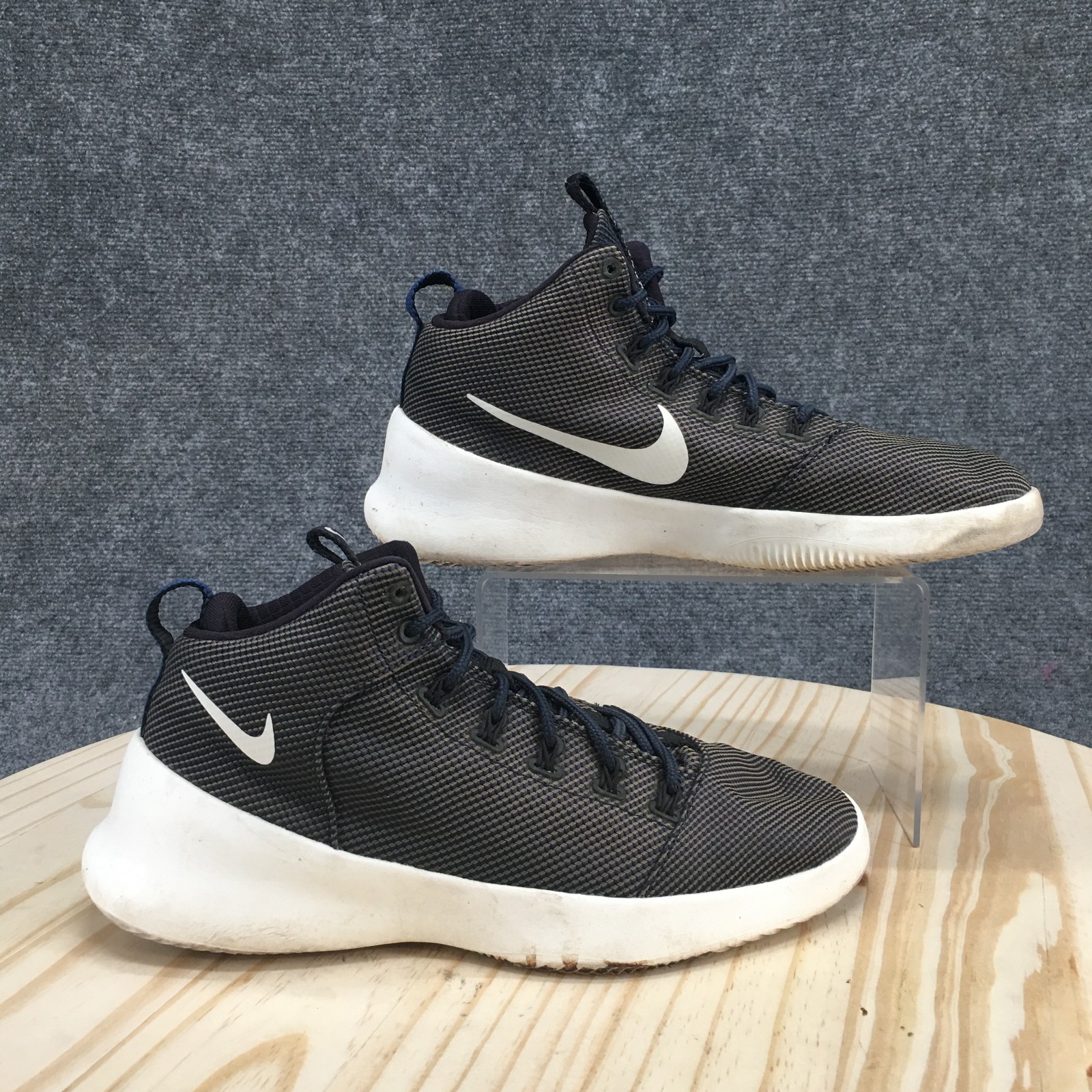 Mens 8 Hyperfr3sh Basketball Sneaker Black Lace Up Mid-top 7