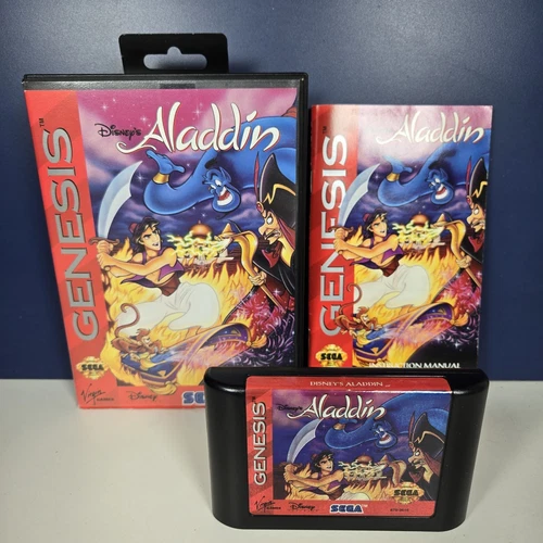 Disney's Aladdin Sega Genesis Original Authentic Genuine Game Complete CIB 1993