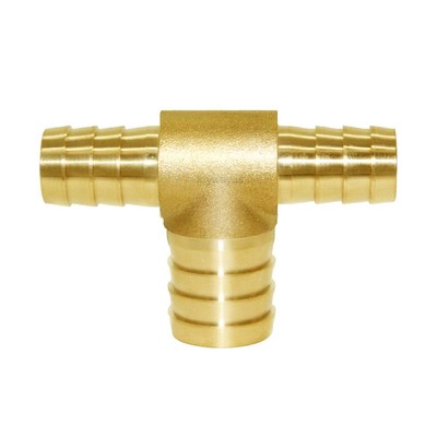 5/8''x3/4''x5/8'' ID Hose Solid Brass Reducing Barb Tee 3 Way Union Fitting Inte...