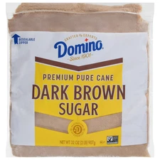 Domino Premium Pure Cane Dark Brown Sugar  32oz (2LB) Bag