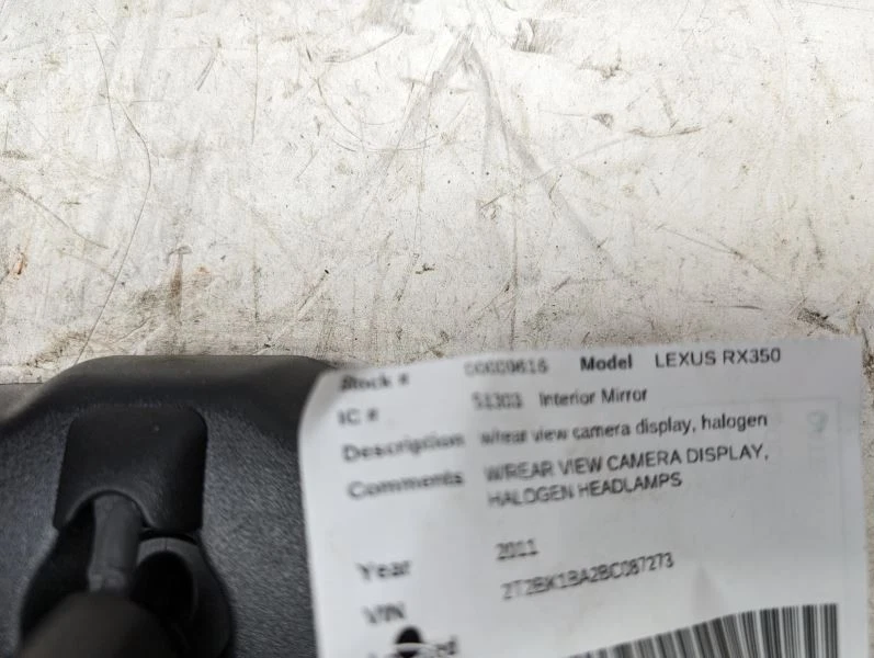 Espejo retrovisor con pantalla de cámara de visión trasera compatible con 10-12 LEXUS RX350 753192 Foto 3 de 3