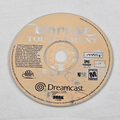 Unreal Tournament Dreamcast Video Game Multiplayer Shooter Disc Only