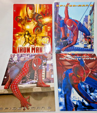 Marvel Comics School Folders x4 Portfolios Spider-Man 2 Iron Man 3