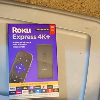 Roku Express 4K+ Streaming Player, 4K HDR, Voice Remote, Black