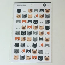 Daiso Cat Sticker Sheet