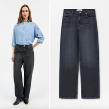 Skall Studio Maddy Straight Jeans Vintage Washed Black Women's 27