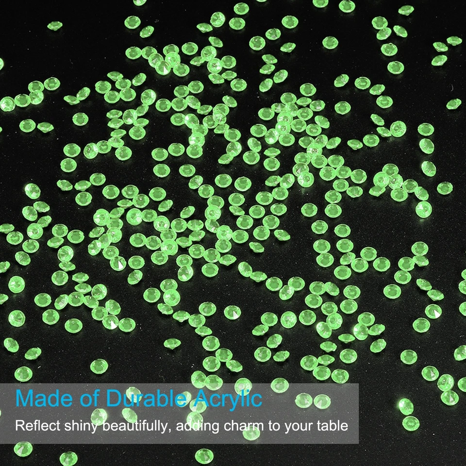 10000 piezas acrílico mesa boda diamantes 4,5 mm cristales gemas verde claro Foto 3 de 4