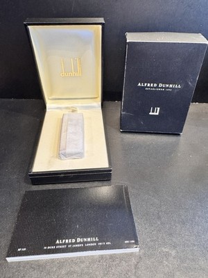 100% Originales UVP Alfred Dunhill Rollagas Feuerzeug Silber Vintage vor 1991