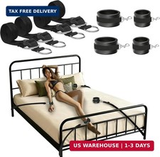 BDSM Bondage Kit Bed Restraints for Couples Black