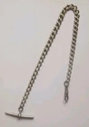 Vintage Gold Tone Watch Chain T-Bar And Dog Clip. R99