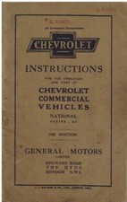 CHEVROLET AB SERIES TRUCK ORIGINAL 1928 INSTRUCTION & MAINTENANCE HANDBOOK